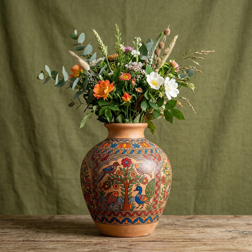 Artisan painting pot